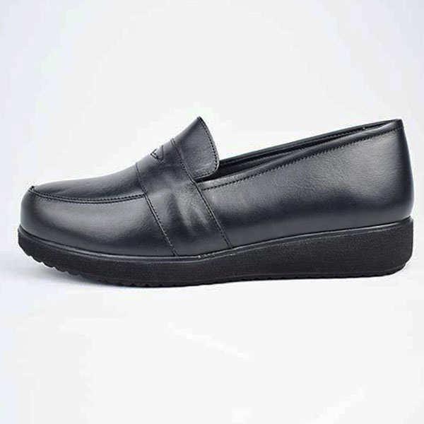 Mocassin Femme confort C02 Noir 100% cuir Mocassin médicales femme Maroc